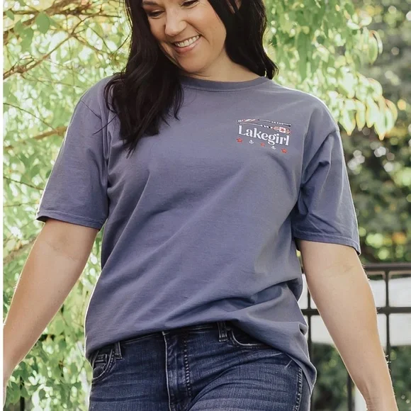 Lake Girl Americana paddles red white blue t-shirt xxl women’s - Picture 2 of 5